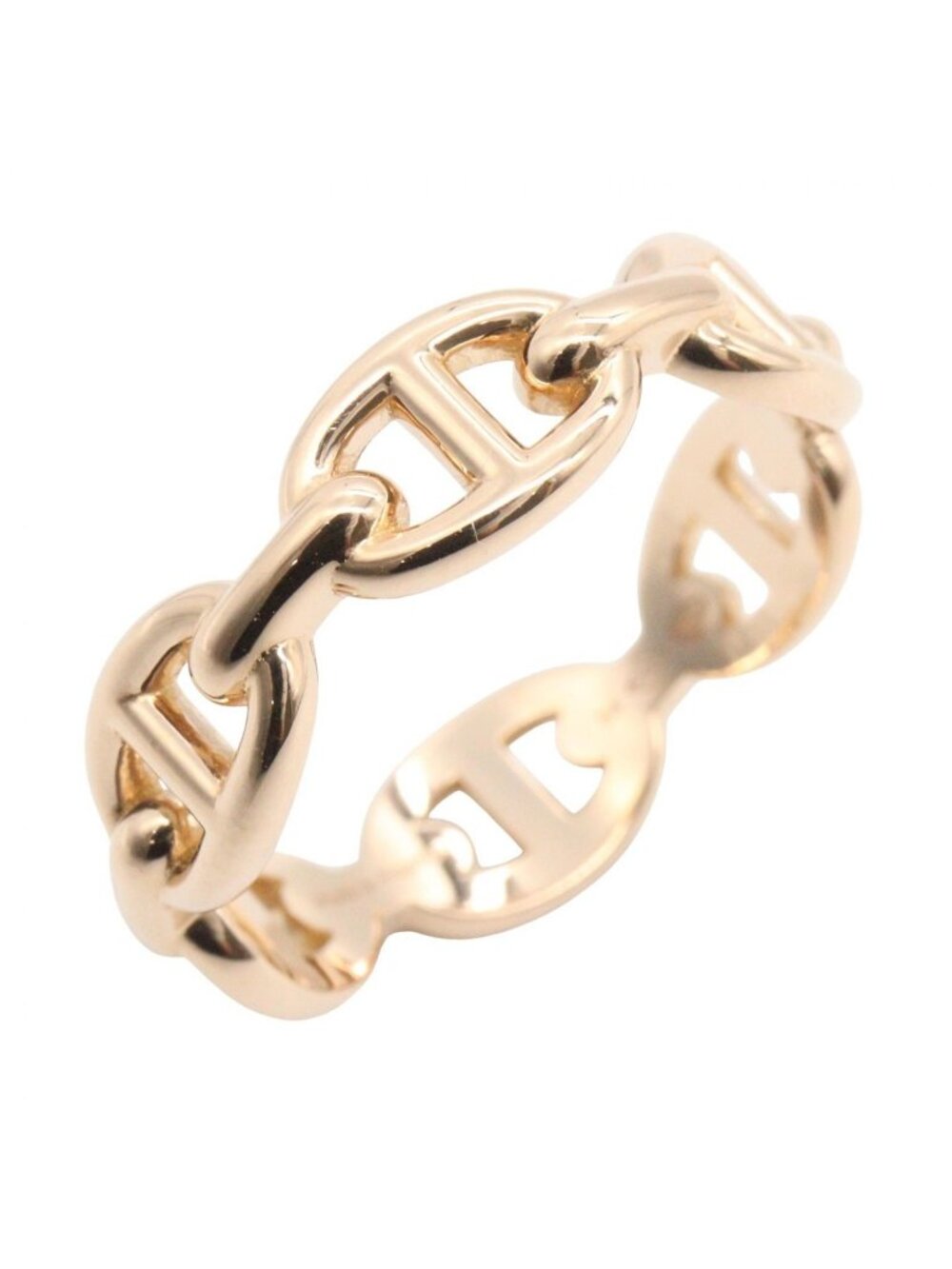 Hermes Ring Chaine D'ancre Enchainee PM 18k Pink Gold